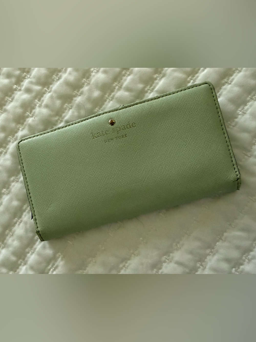 Kate Spade Mint Green Saffiano Wallet